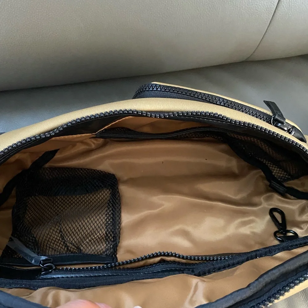 NWT Woofing Around The Bentley Tan Crossbody/Sling Premium Bag.
